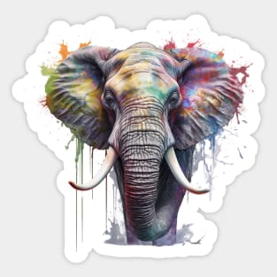 Elephant Splash Art: Majestic Fantasy Visualization #4 Sticker